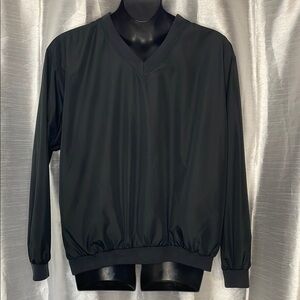 Wedge Men’s Large Reversible V Neck Black Tan Windbreaker